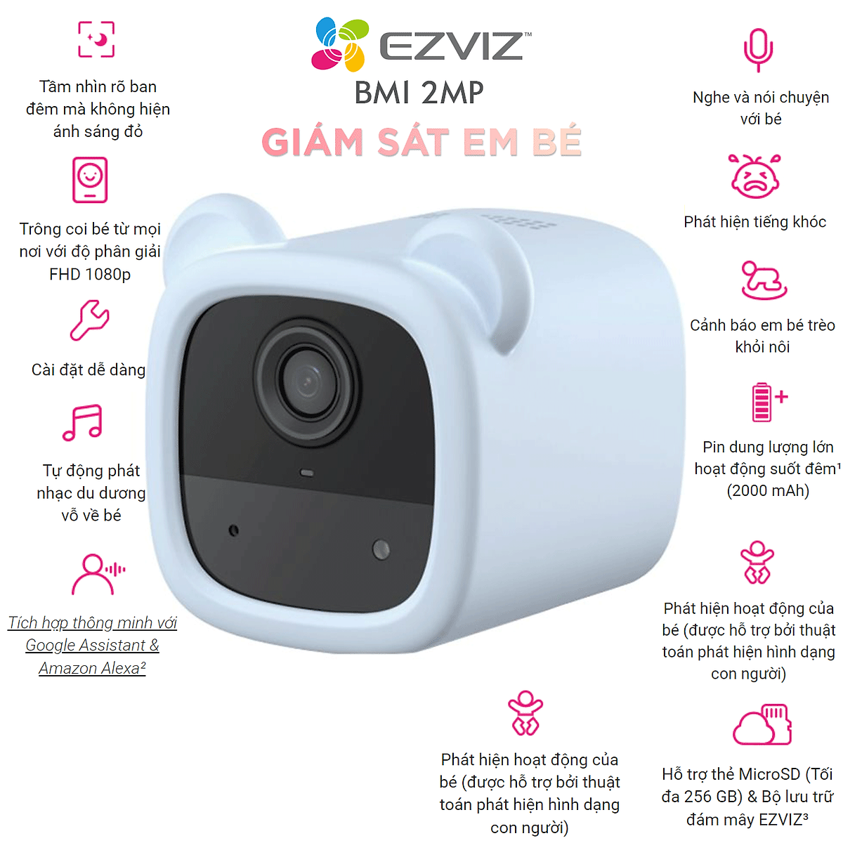 Camera Baby Trông Trẻ EZVIZ BM1 1080P - Hàng Chính Hãng