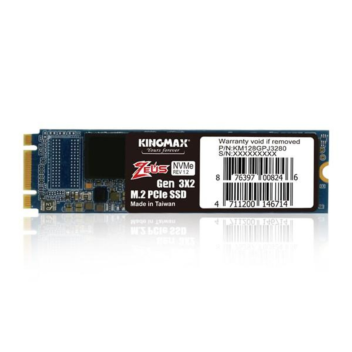 SSD M2 NVME 128G/ 256G/ 512G/ 1TB Kingmax Zeus PQ3480 PCIe NVMe Gen 3x4 - Hàng Chính Hãng