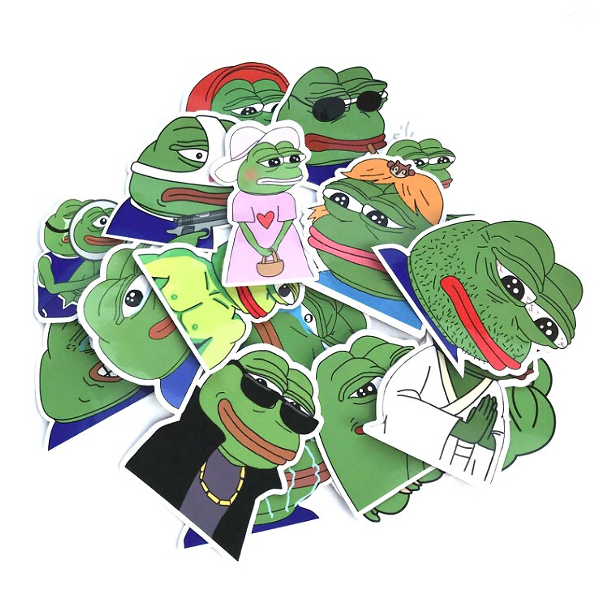 Sticker ếch xanh Pepe là một trong những sticker được sử dụng nhiều nhất trên các nền tảng mạng xã hội. Hãy trải nghiệm sự vui vẻ và hài hước khi sử dụng nó trong các cuộc trò chuyện.