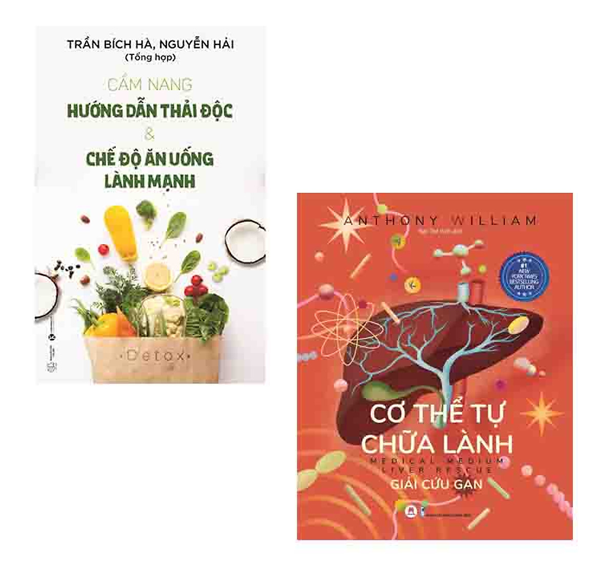 Combo 2 cuốn: Cẩm Nang Hướng Dẫn Thải Độc & Chế Độ Ăn Uống Lành Mạnh + Cơ Thể Tự Chữa Lành: Giải Cứu Gan ( Kiến thức về sức khỏe/ Hướng dẫn phương pháp ăn uống hiệu quả)