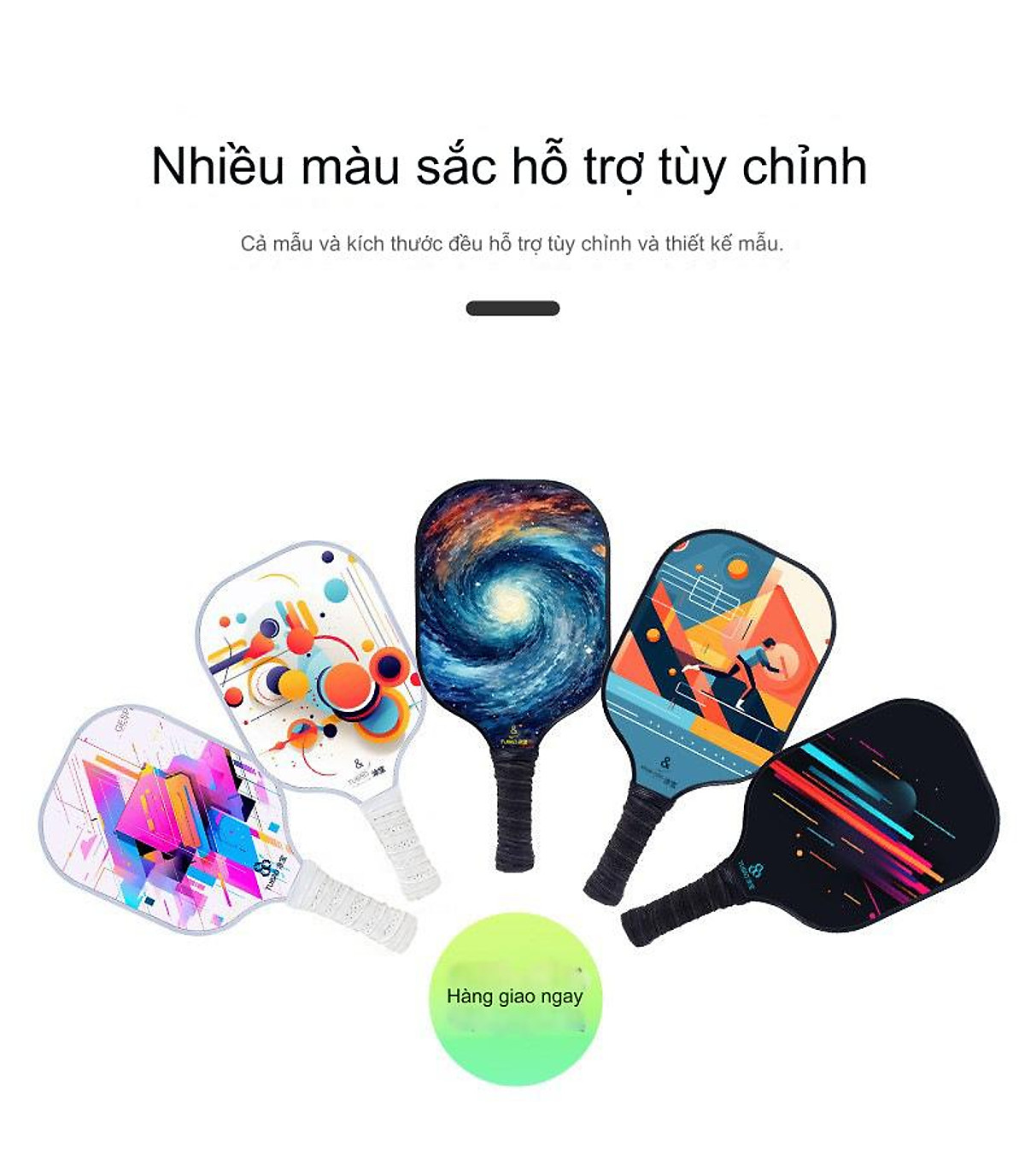 Bộ 2 Vợt Pickleball Sợi Carbon Cao Cấp Tubao Hàng Chính Hãng + Kèm Túi Chống Sốc Và 4 Bóng