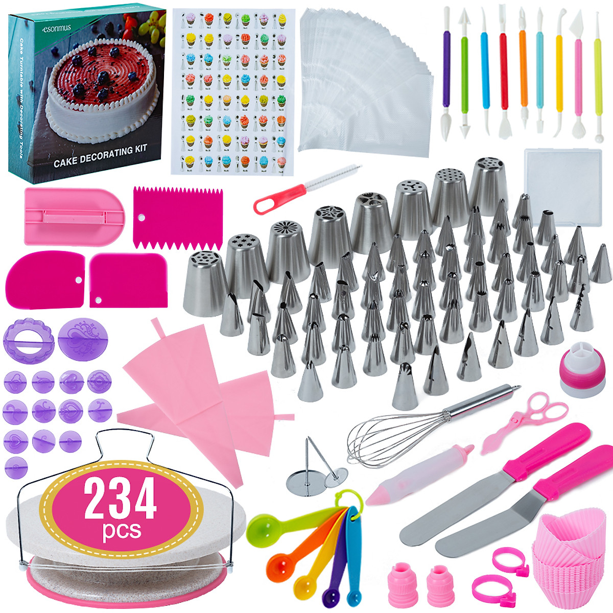 Mua 234 PCS Cake Decorating Supplies Kit Cupcake Decorating Kit 48 ...