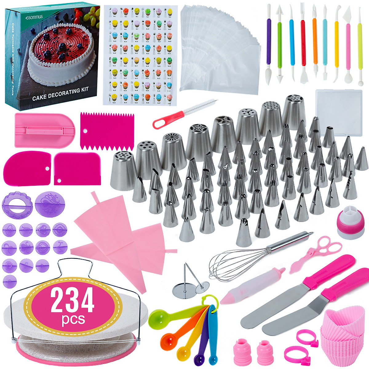 Plastic Cake Decorating Tools Set of 16 Pieces