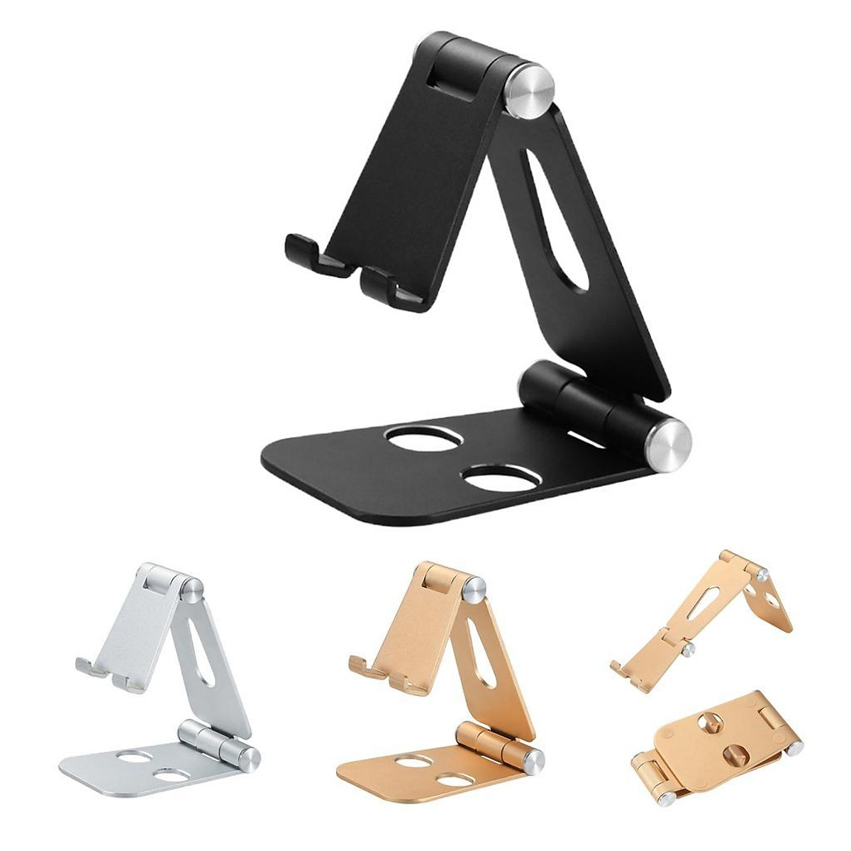 Desk Cell Phone Stand Dock Tablet Holder Cradle Tabletop Bracket Silver
