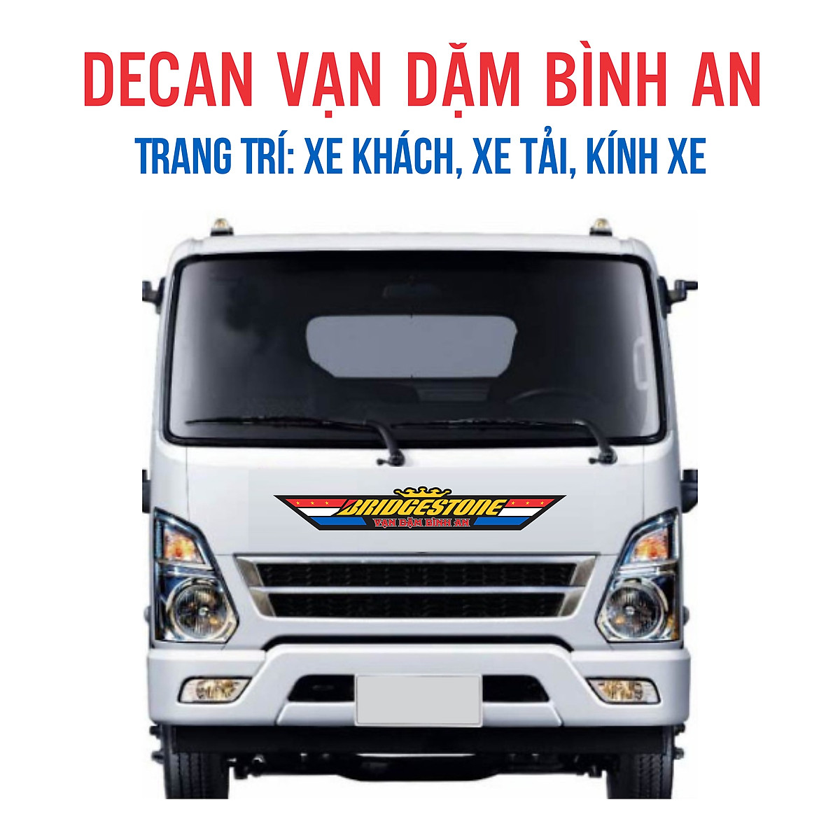 Tem decan ô tô Vạn Dặm Bình An cho xe tải, xe ô tô, xe đầu