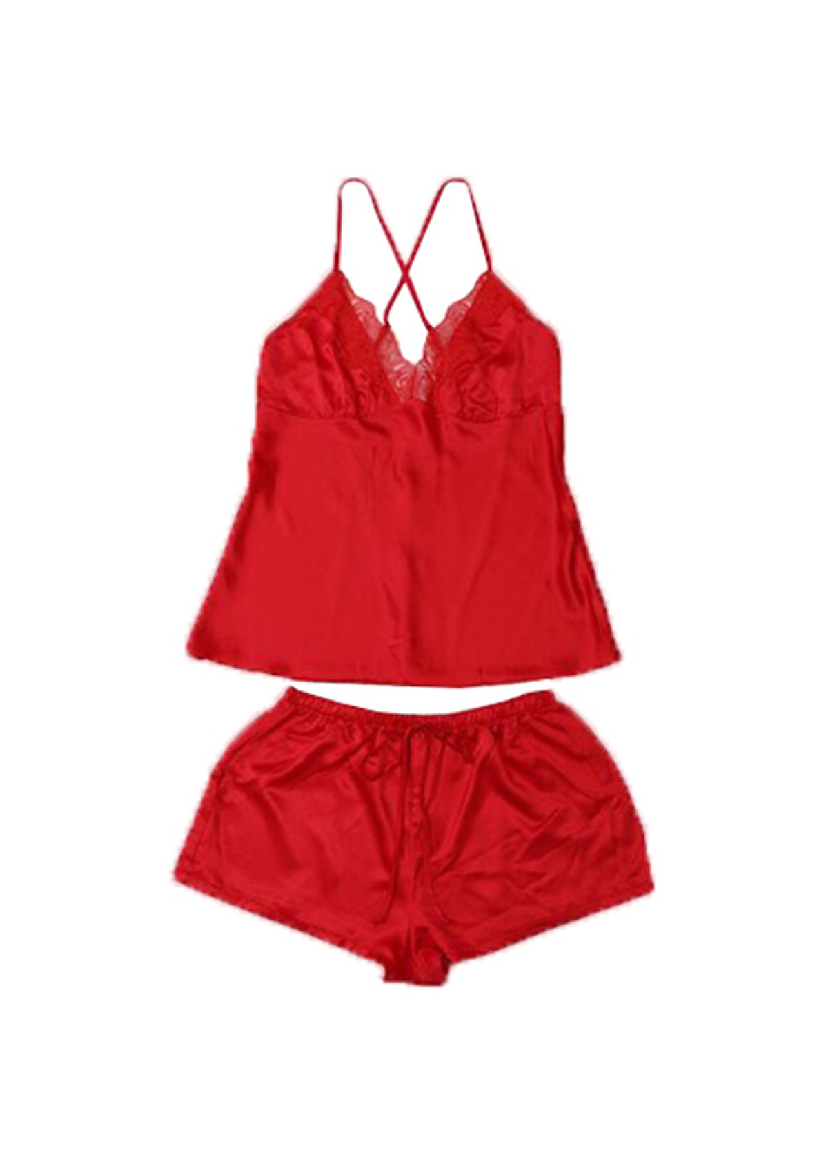 đồ ngủ B91xZ Women's Satin Sleepwear Sleeveless Cami Top and Shorts