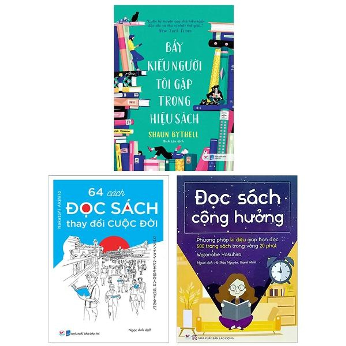 Bộ Sách Đọc Sách Cộng Hưởng + Bảy Kiểu Người Tôi Gặp Trong Hiệu Sách + 64 Cách Đọc Sách Thay Đổi Cuộc Đời (Bộ 3 Cuốn)