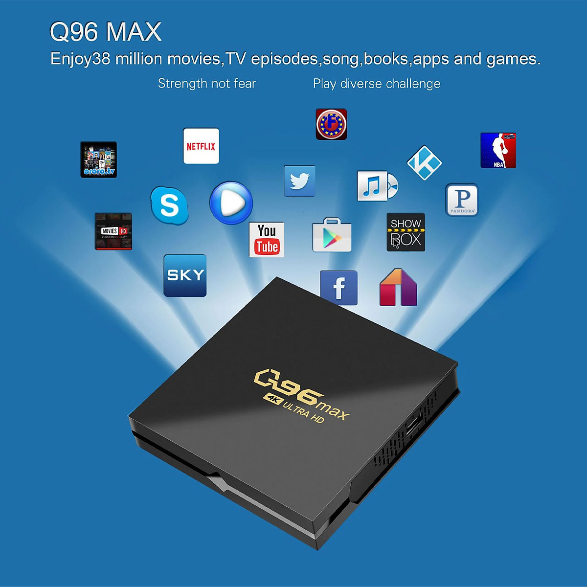 Box Q96 Max 8Gb+128Gb Android 11.0 Amlogic S905L Quad Core 2.4G Wifi Ultra HD 4K H.265