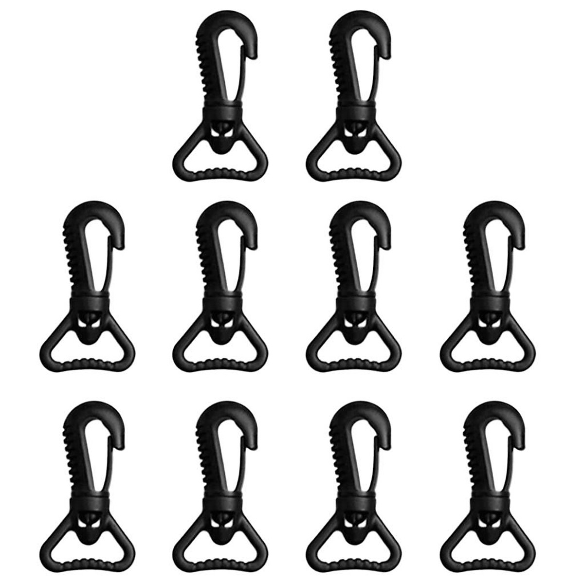 10 Pieces Small Compact Plastic Swivel Snap Hook Clip for 25mm Scuba Diving bing Gear Replacement
