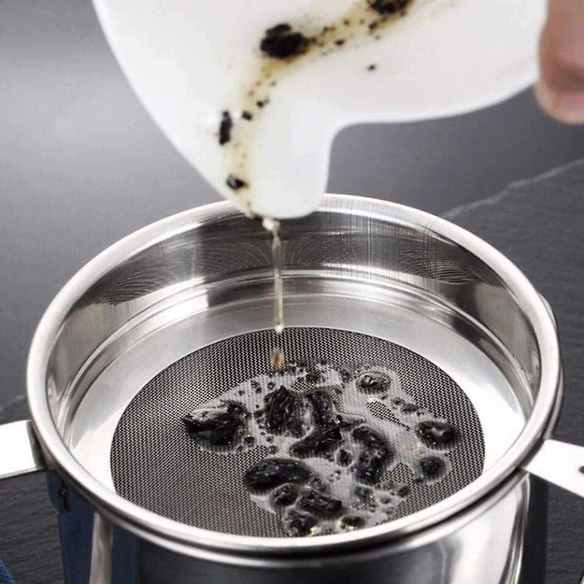 Ca Lọc Dầu Ăn Có Lưới Lọc Cặn Bằng INOX 304 Không Gỉ