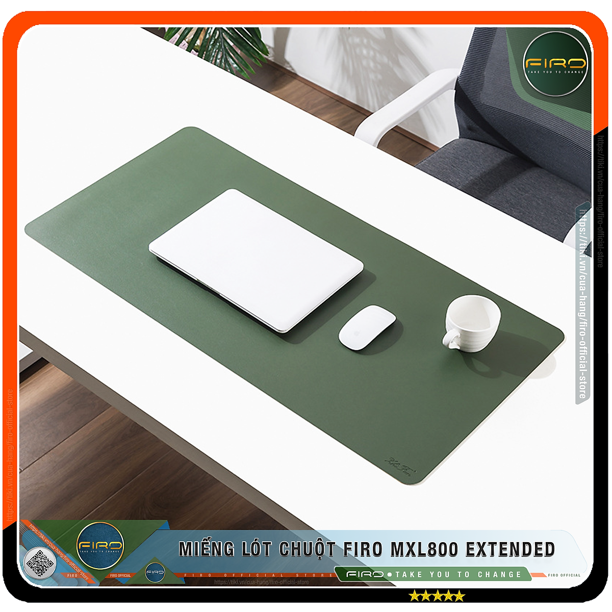 Miếng Lót Chuột FIRO MXL800 EXTENDED - Tấm Lót Chuột Cỡ Lớn 2 Mặt 80cmx40cm - Chất Liệu Da PU Cao Cấp - Tấm Lót Chuột Và Bàn Phím Chơi Game - Tấm Trải Bàn Làm Việc - Hàng Chính Hãng FIRO