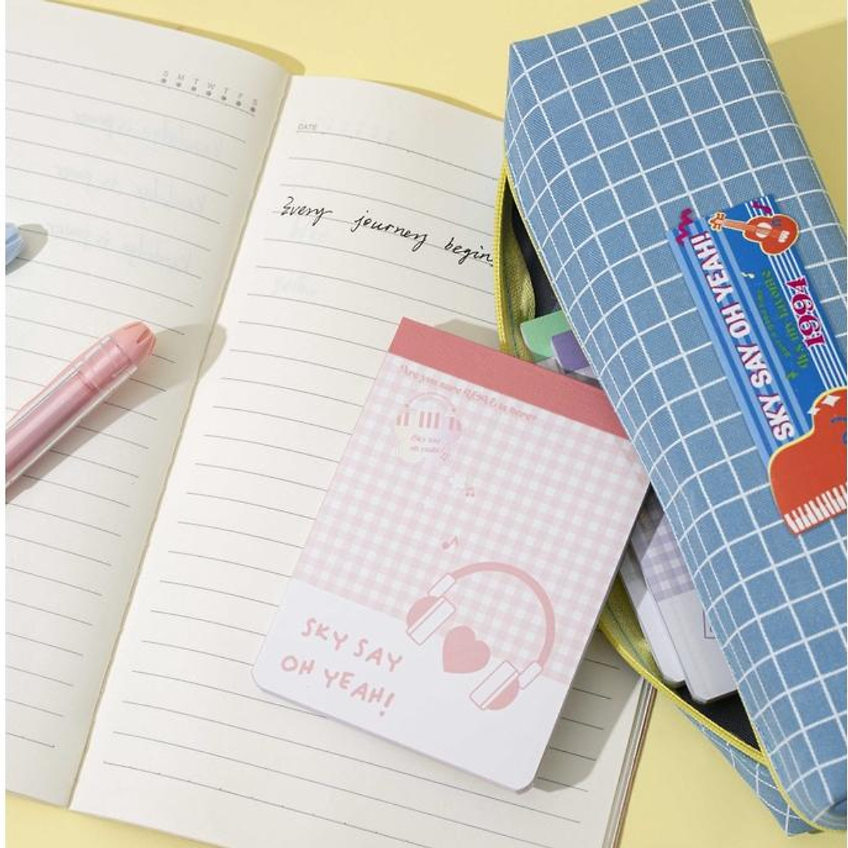 Giấy Note Notepad Sổ Ghi Chú Xé Họa Tiết Dễ Thương Deli - Sổ Notepad Nhiều Màu Cute - EA614