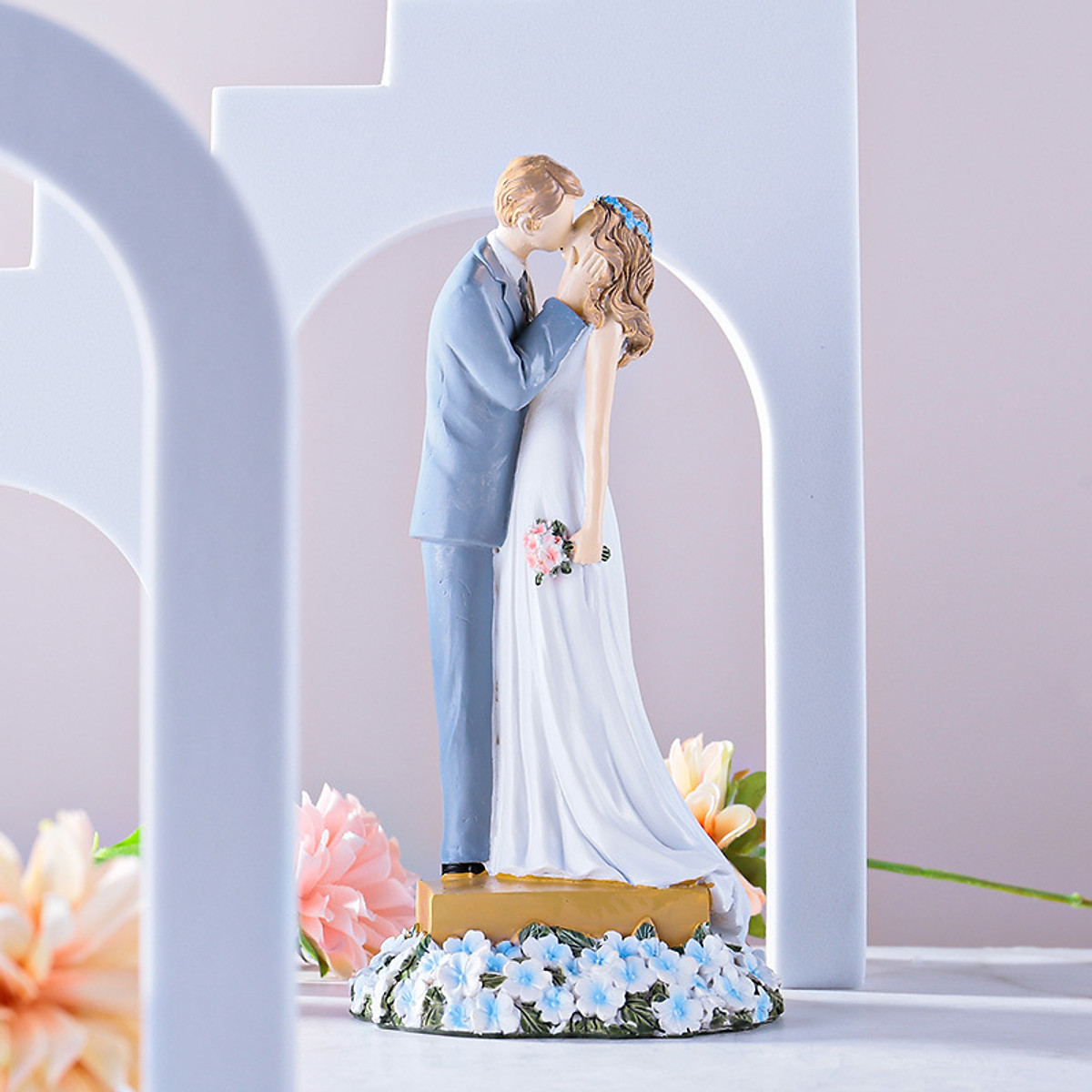 Tượng Wedding Cô Dâu Và Chú Rể - Trang Trí Bánh Kem Đám Cưới - Quà Tặng Tân Tượng Wedding Cô Dâu Và Chú Rể - Trang Trí Bánh Kem Đám Cưới - Quà Tặng Tân