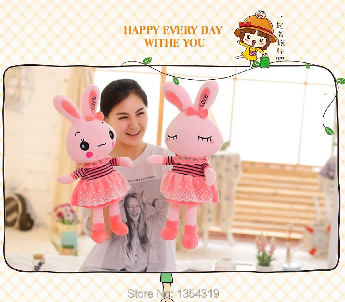 Gấu bông thỏ mặc váy màu hồng – Quà tặng thú nhồi bông siêu dễ thương – Nhiều Gấu Bông Thỏ Mặc Váy Màu Hồng – Quà Tặng Thú Nhồi Bông Siêu Dễ Thương – Nhiều