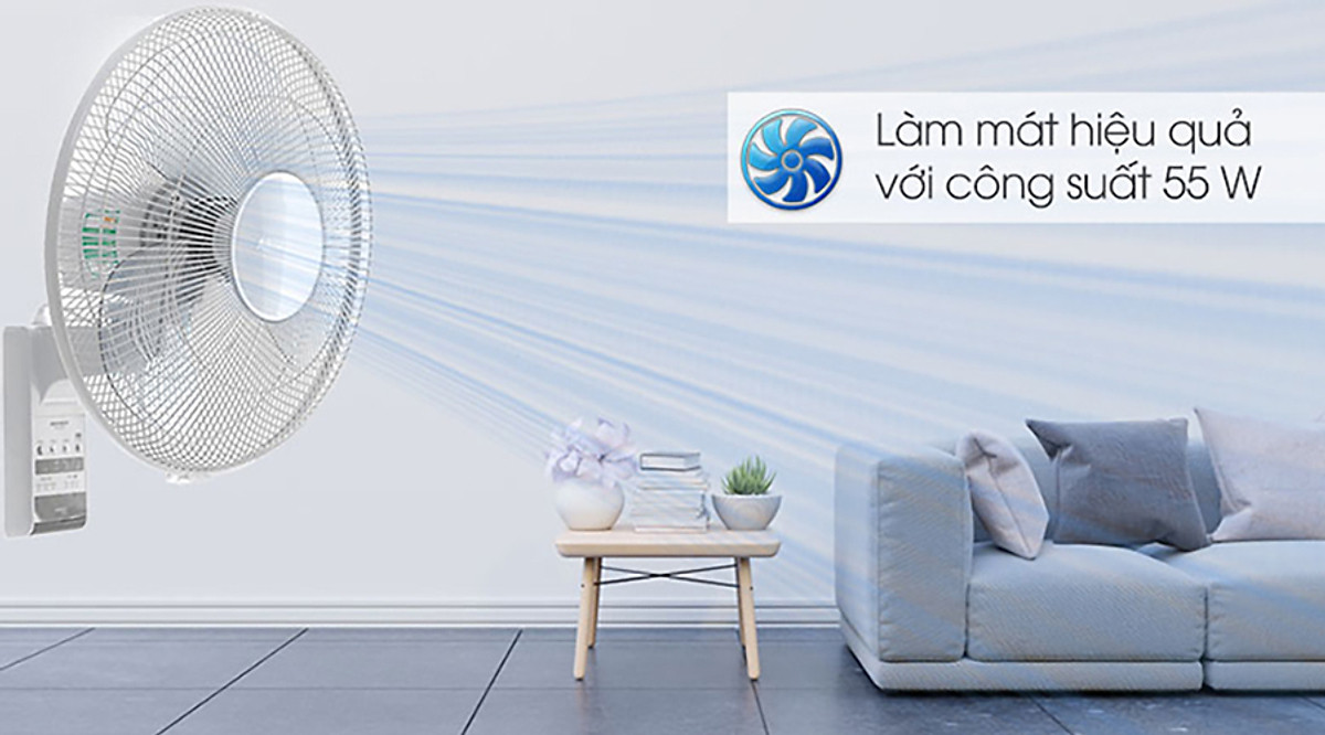 Quạt Treo Tường Toshiba F-WSA20(H)VN (55W) - Xám - Hàng chính hãng
