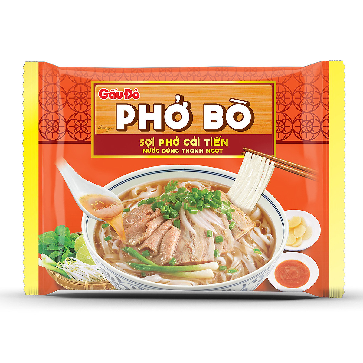 Thùng 30 Gói Phở Gấu Đỏ Bò 65g