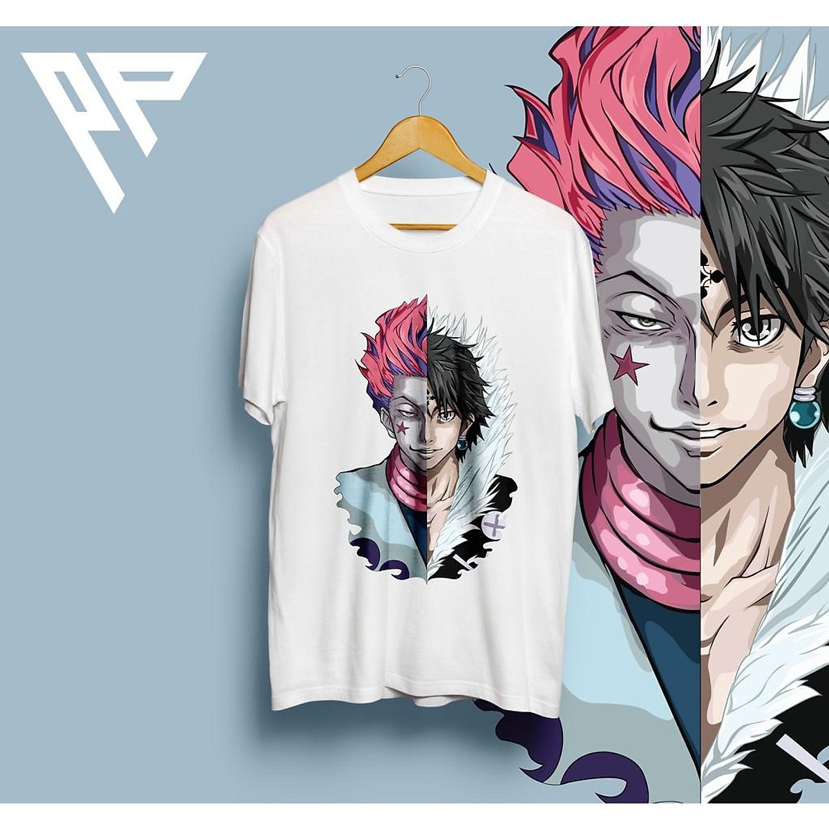 HOT - Mẫu áo thun Hisoka x Chrollo Hunter x Hunter Anime độc đẹp giá rẻ cổ HOT - Mẫu áo thun Hisoka x Chrollo Hunter x Hunter Anime độc đẹp giá rẻ cổ