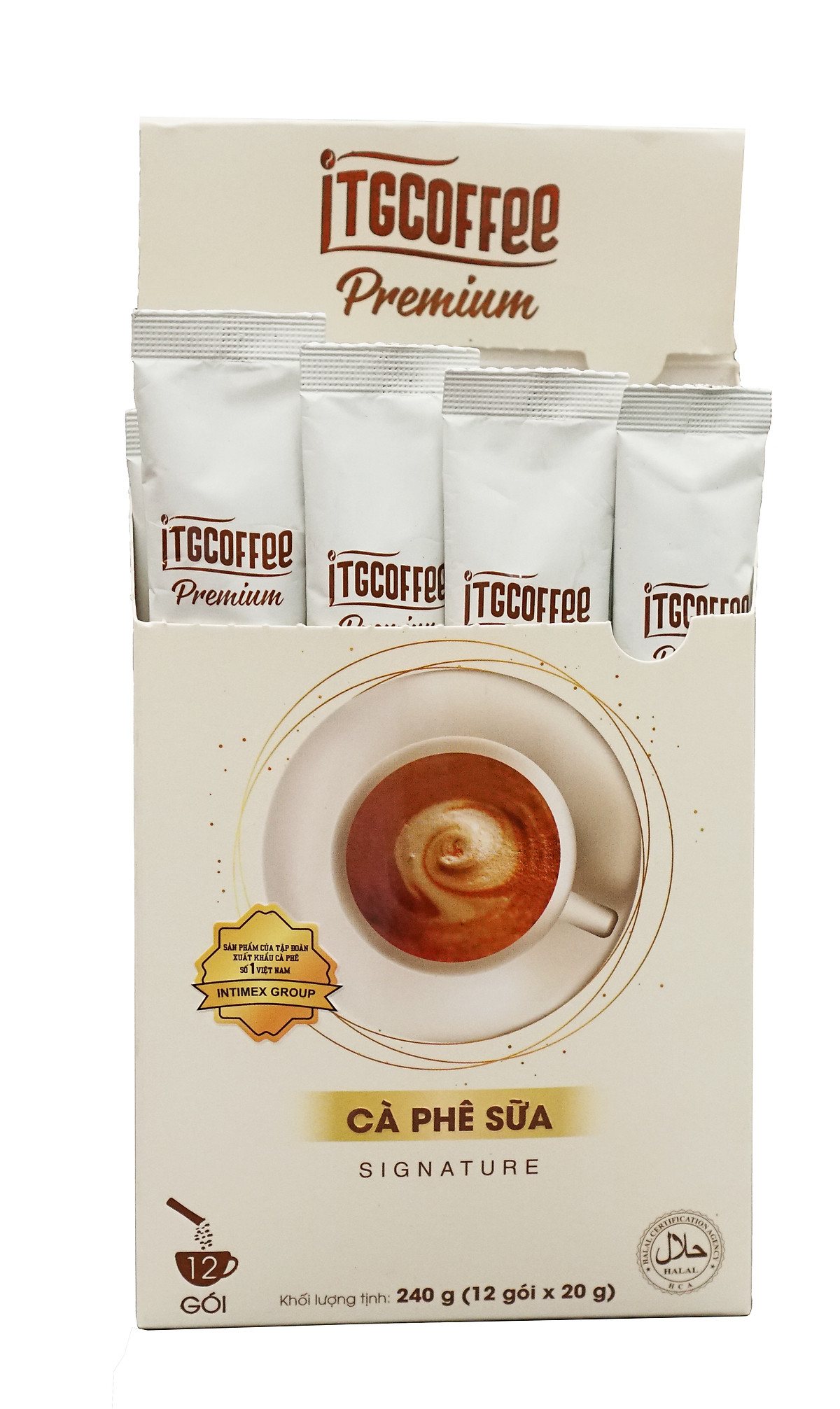 Cà phê sữa hòa tan Signature - ITGCOFFEE PREMIUM - Hộp 240g (12 gói x 20g)