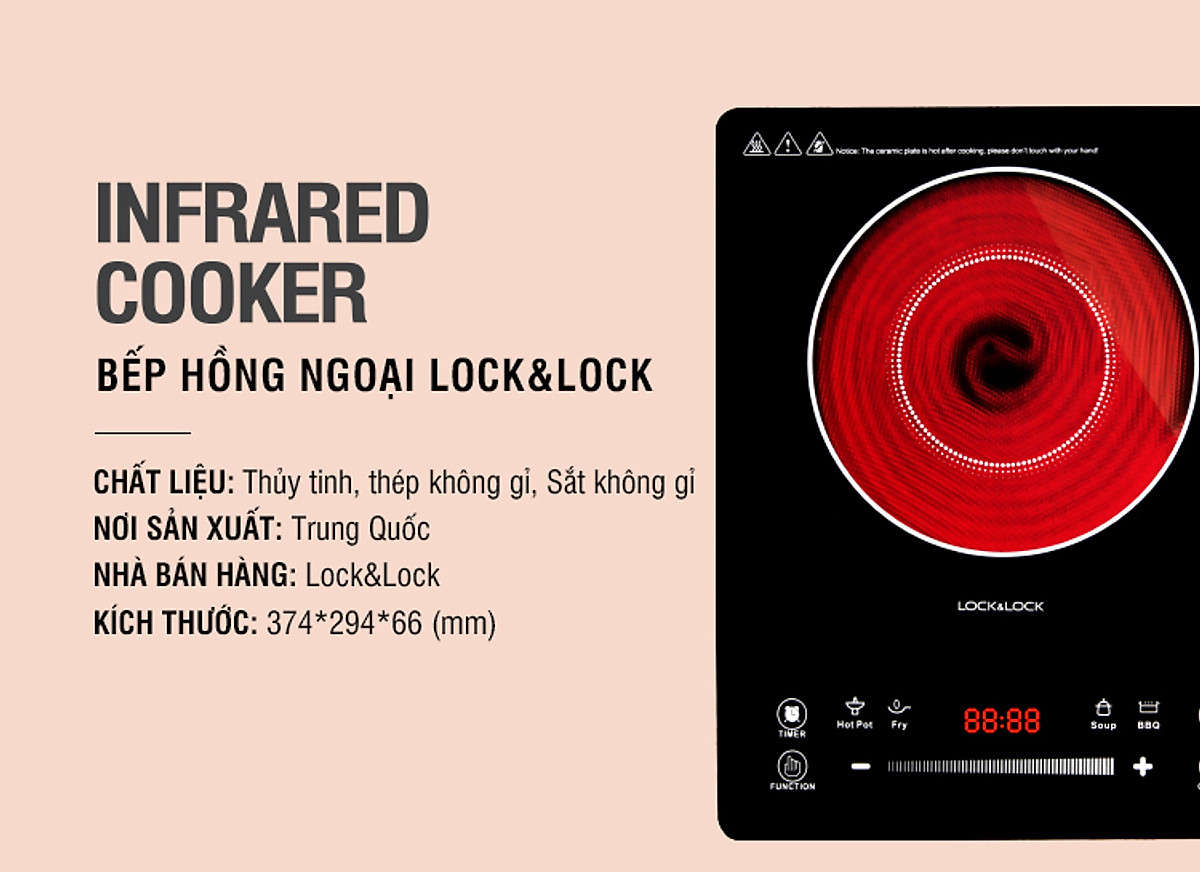 Bếp Hồng Ngoại Lock&Lock EJI421 (2000W) - Hàng Chính Hãng