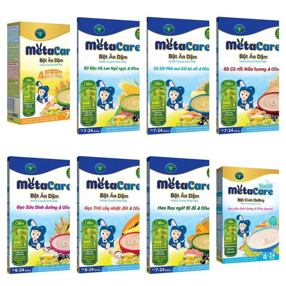 Bột ăn dặm MetaCare Yến Mạch Chuối & Olive 200g