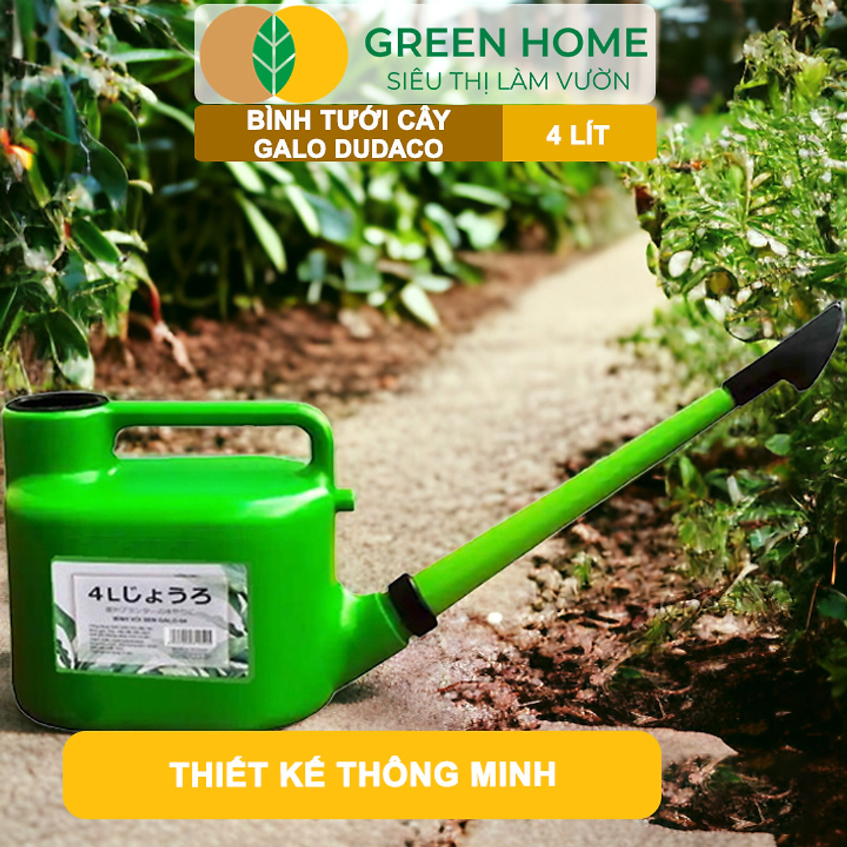 Bình Tưới Cây Vòi Sen GreenHome, Galo Dudaco, 4 Lít, 2 Chế Độ Tưới, Dễ Sử Dụng, Tháo Lắp Dễ Dàng, Độ Bền Cao