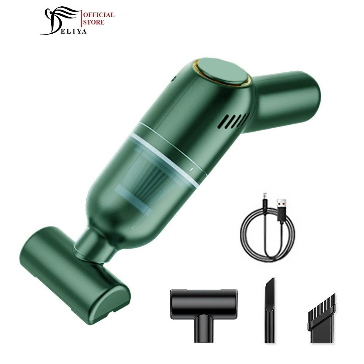 Máy hút bụi cầm tay mini không dây hàng chính hãng DELIYA , hút bụi giường, ô tô lực hút 9000PA hút liên tục 15 phút