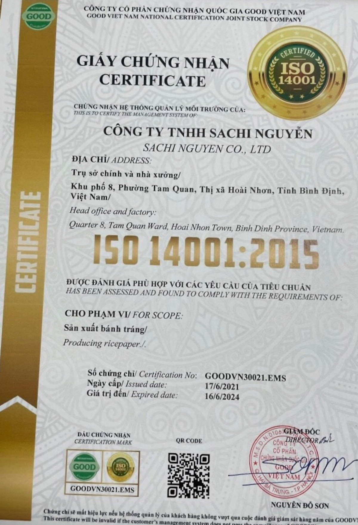 Bánh Tráng Nước Cốt Dừa Nướng Sẵn Sachi Bì Loại 70Gram