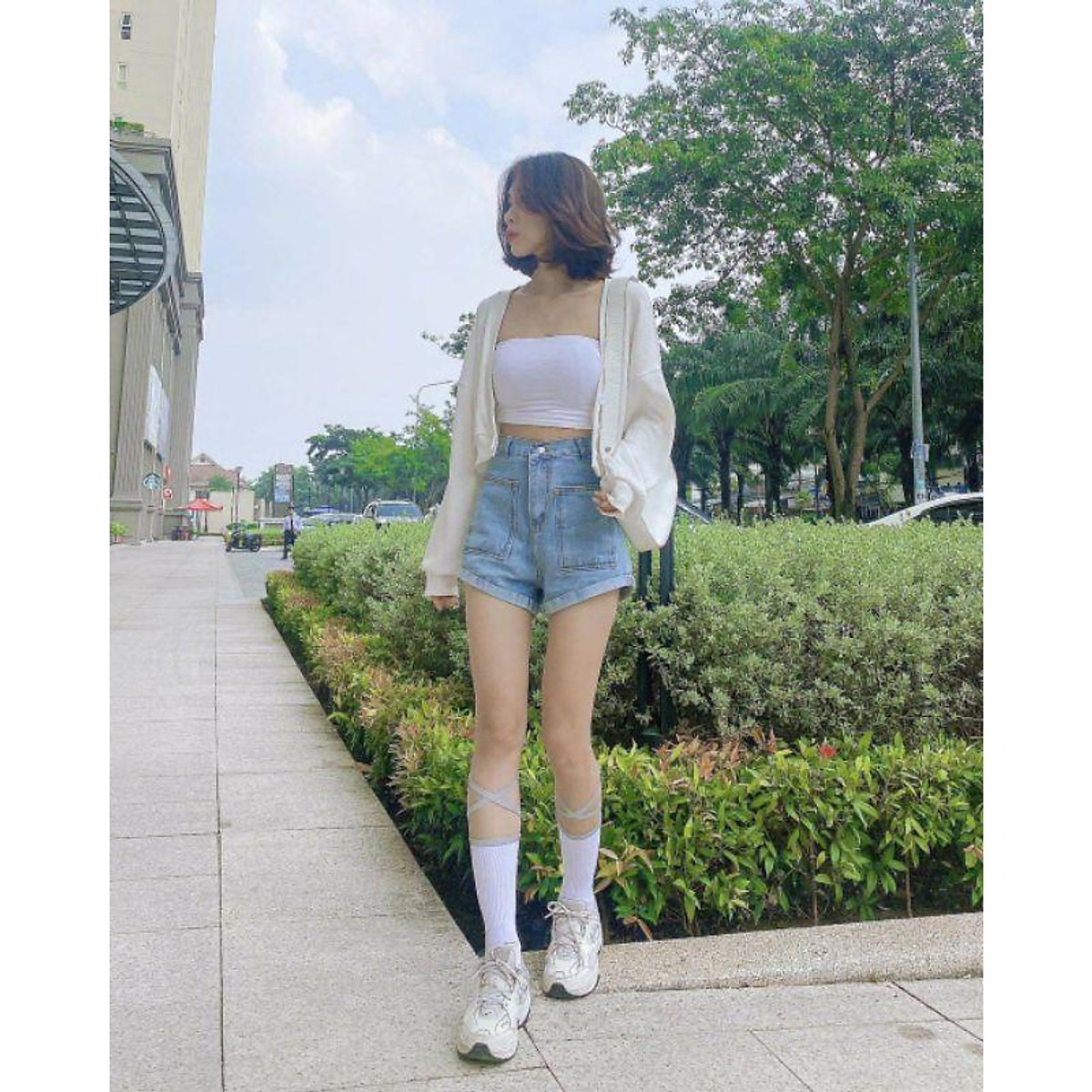 ÁO ỐNG CROPTOP TRẮNG