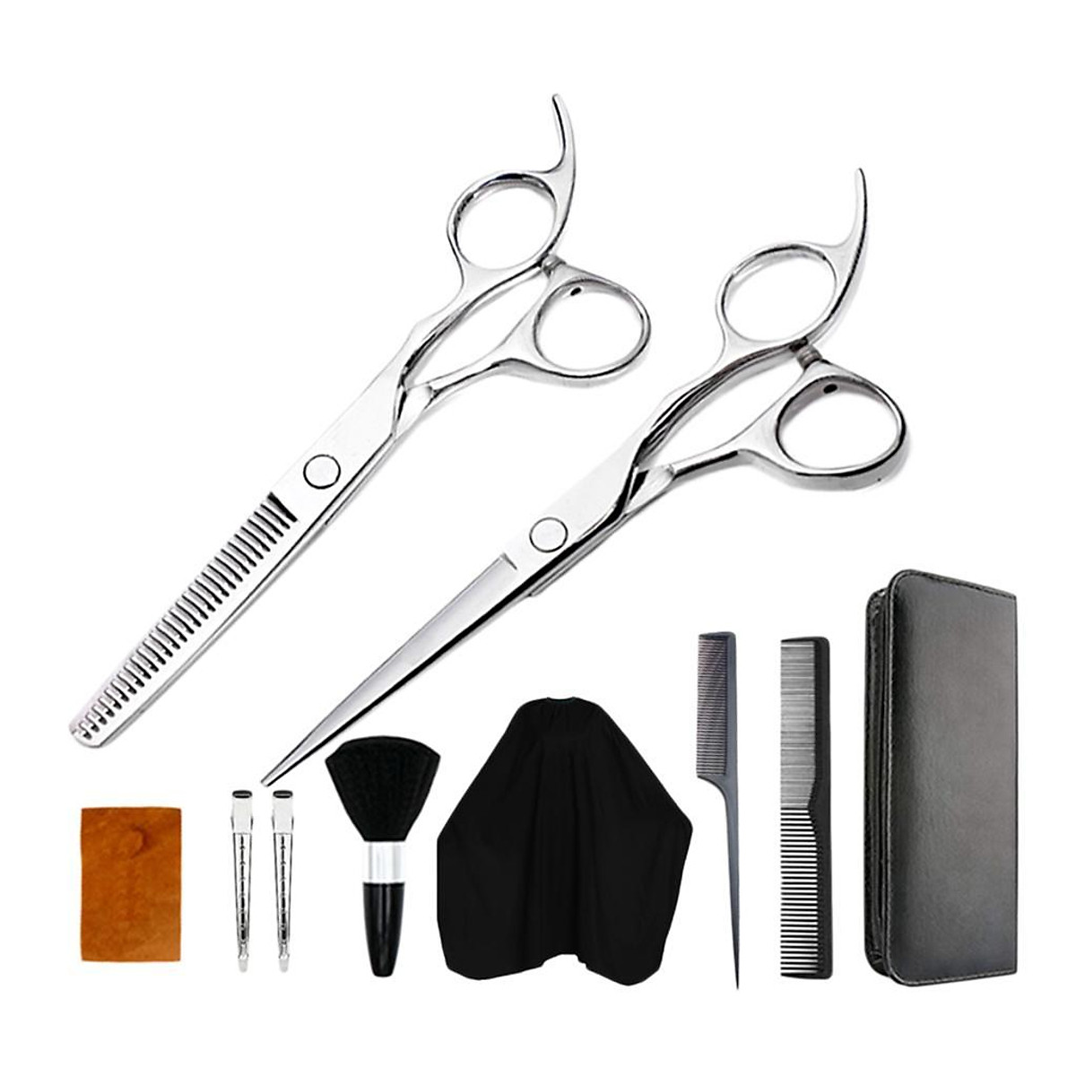 Mua Professional Hair Cutting Scissors Thinning Shears Set - 6'' Length High-Quality Stainless Steel Perfect for Barbers, Salons and Home Use - 01 tại Magideal Mua Professional Hair Cutting Scissors Thinning Shears Set - 6'' Length High-Quality Stainless Steel Perfect for Barbers, Salons and Home Use - 01 tại Magideal