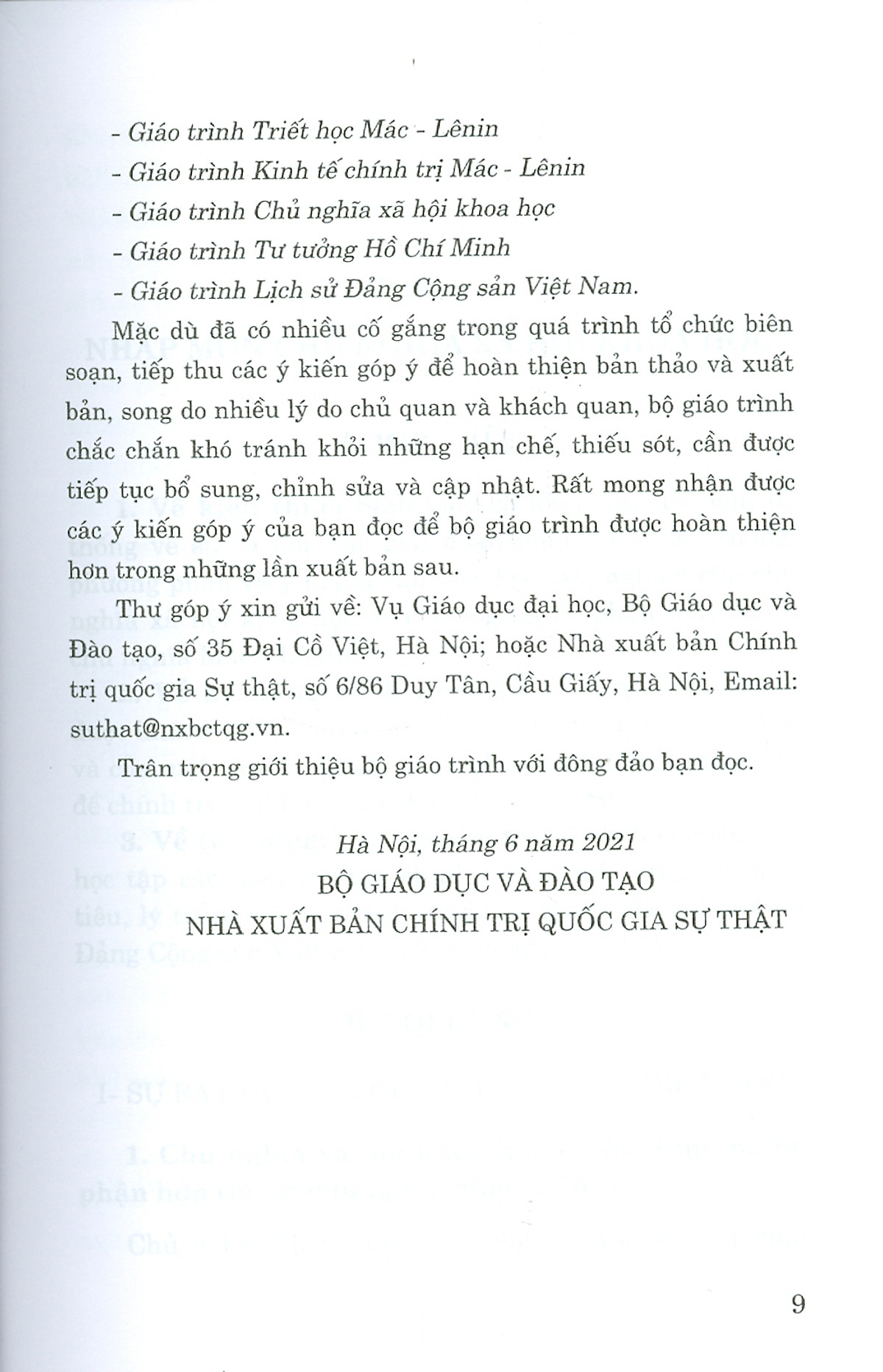 Combo 2 cuốn Giáo Trình Chủ Nghĩa Xã Hội Khoa Học + Giáo Trình Kinh Tế Chính Trị Mác – Lênin (Dành Cho Bậc Đại Học HỆ CHUYÊN Lý Luận Chính Trị)