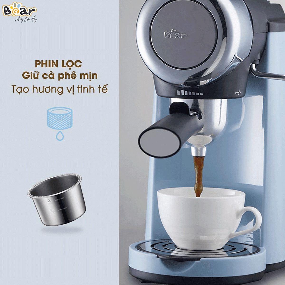 Máy pha cà phê tự động Bear CF-B02V1 - Hàng chính hãng