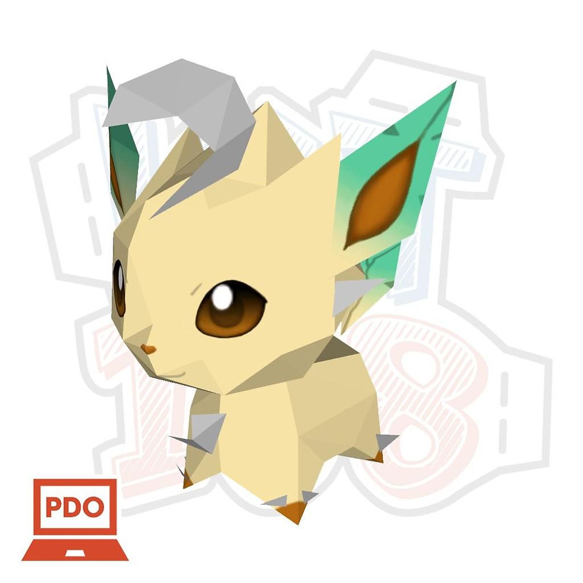 Mua Mô hình giấy Anime Game Pokemon Leafeon Chibi - In mực thường ...