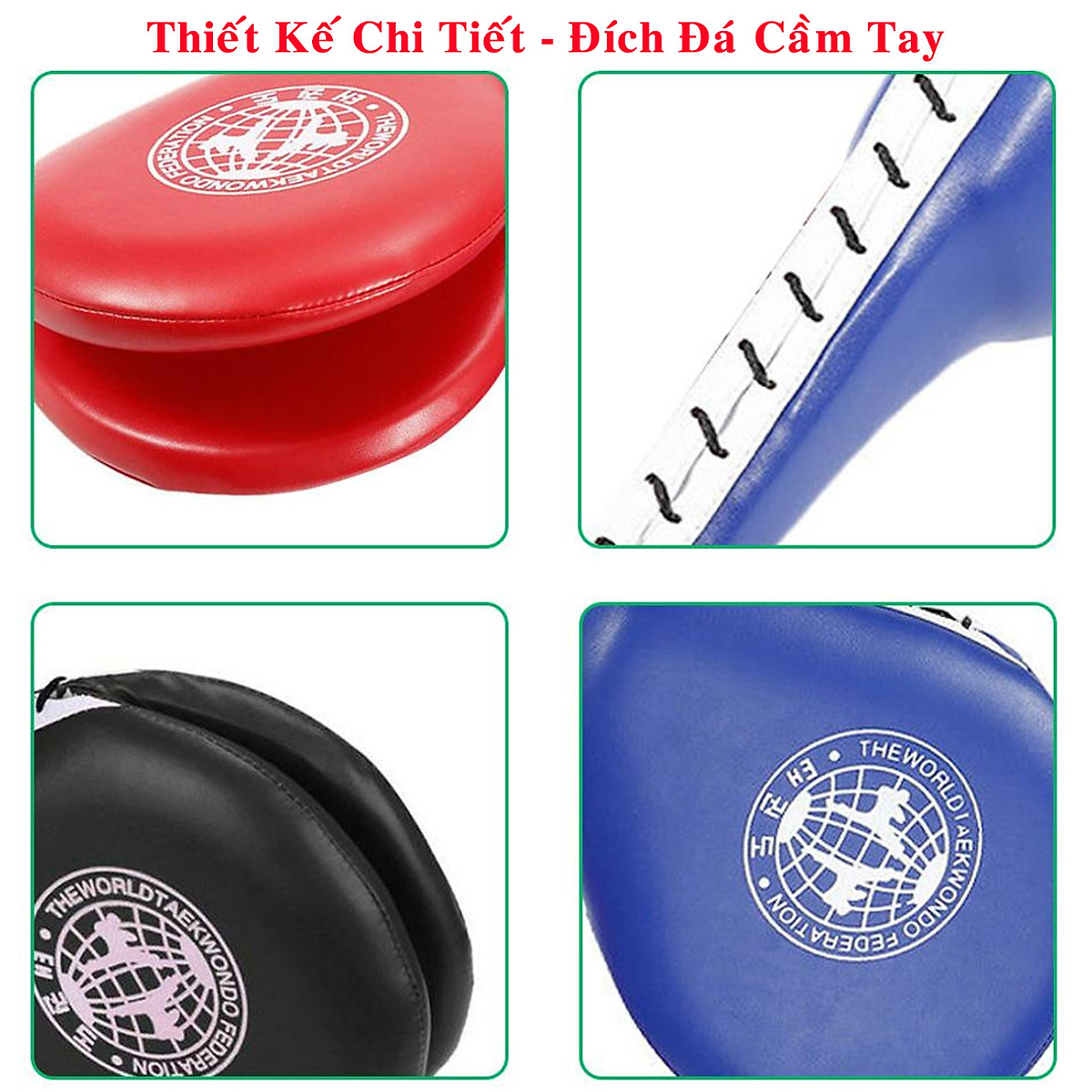 Đích Đá Tập Võ Thuật Cầm Tay Taekwondo, Vovinam, Karatedo Bằng Da PU Cao Cấp Cho Trẻ Em Và Người Lớn Chính Hãng miDoctor (1 cái)