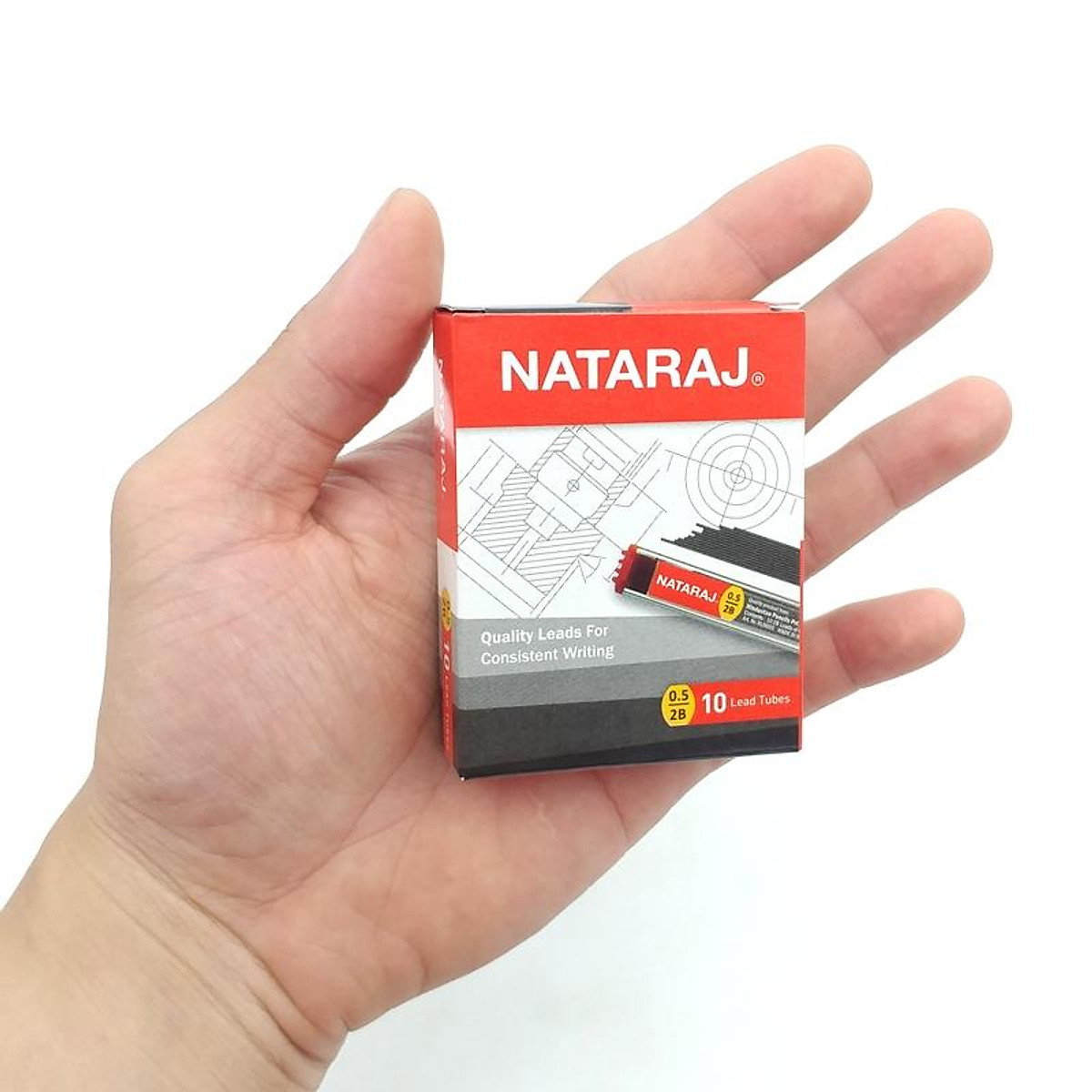Ruột Bút Chì Bấm 2B 0.5mm - Nataraj 402479
