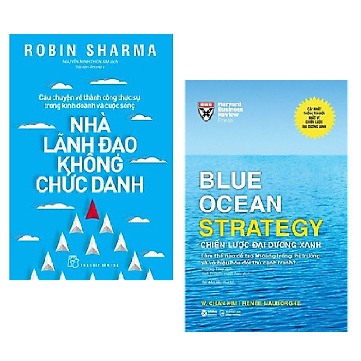 Combo2 cuốn sách kinh tế lãnh đạo: Nhà Lãnh Đạo Không Chức Danh + Chiến Lược Đại Dương Xanh (Bìa Cứng)