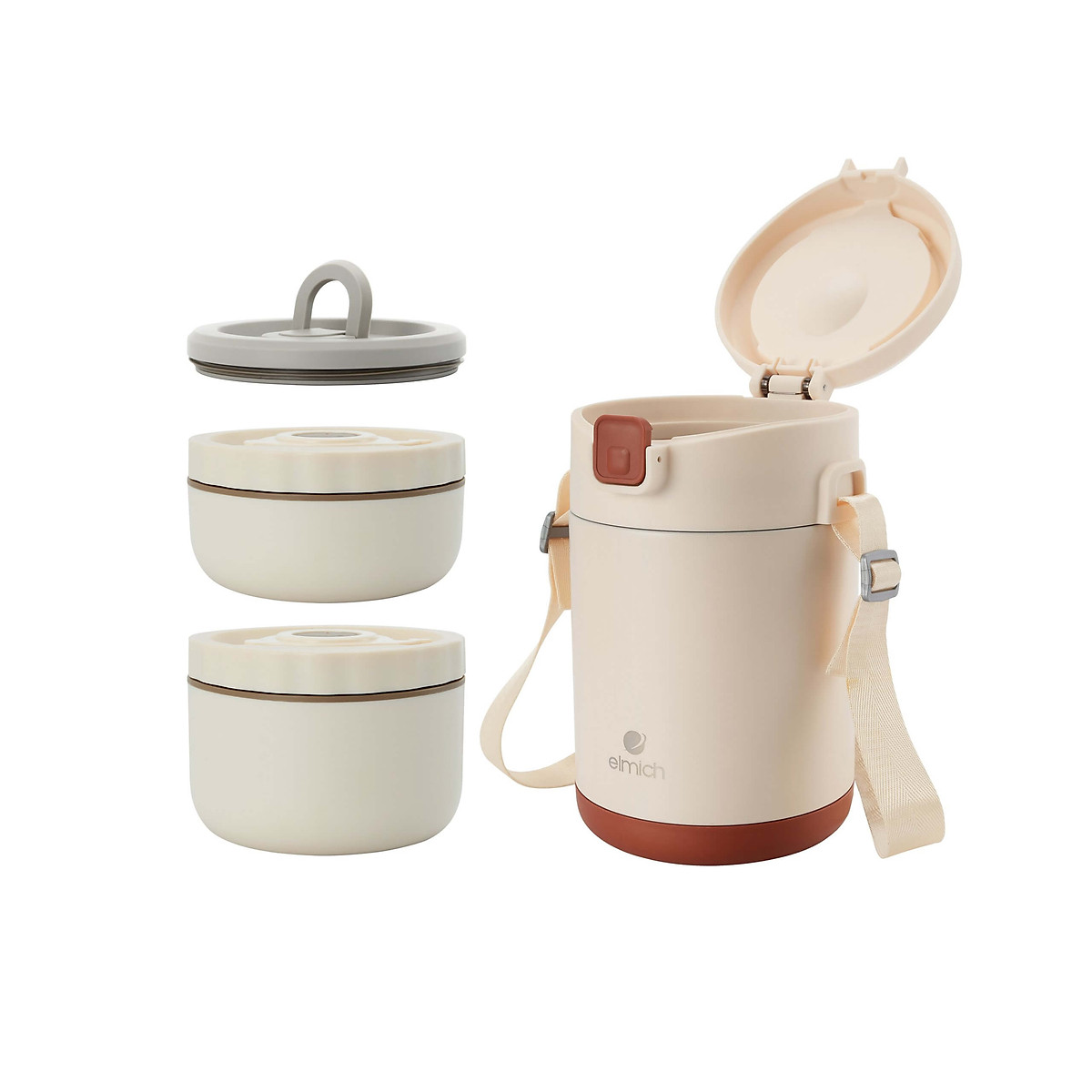 Hộp cơm giữ nhiệt inox 304 Elmich dung tích 1.6L EL8344 - Hàng Chính Hãng