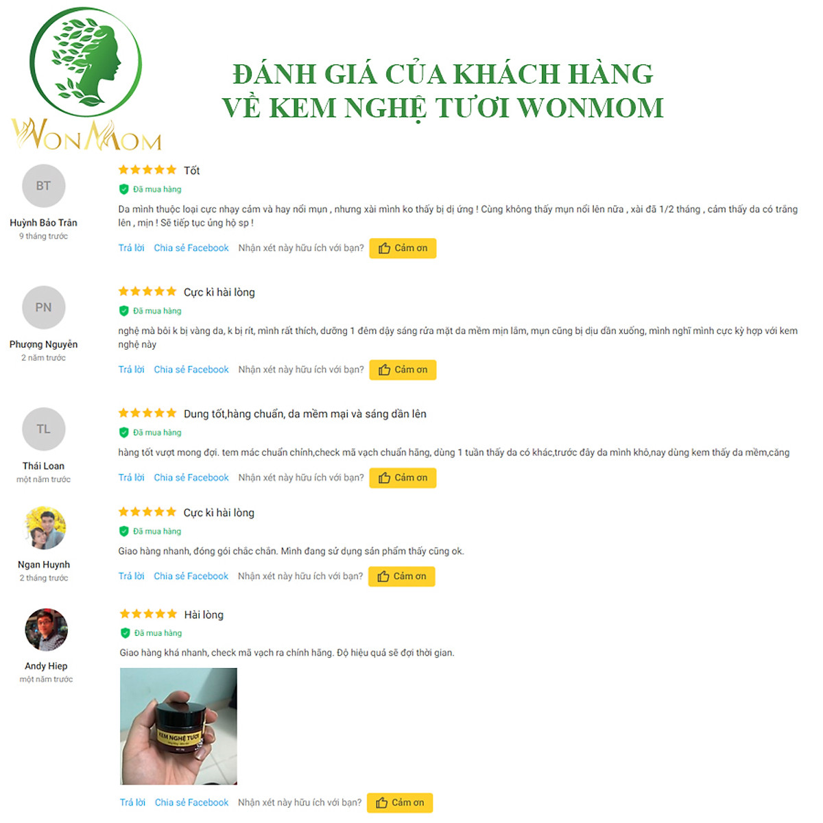 Bộ dưỡng trắng hồng da mặt và sáng da body Wonmom ( 1 kem nghệ tươi + 1 cốt n.ghệ hạ thổ)
