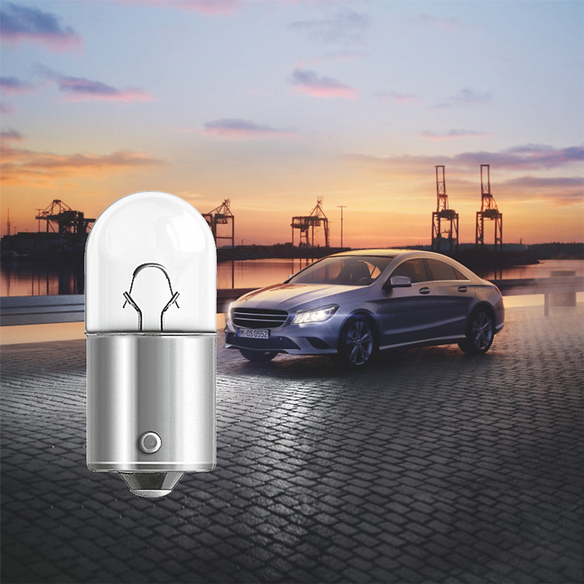Combo 2 Bóng Đèn Xi Nhan 1 Tim OSRAM Original R10W 12V 10W (Chân Thẳng)