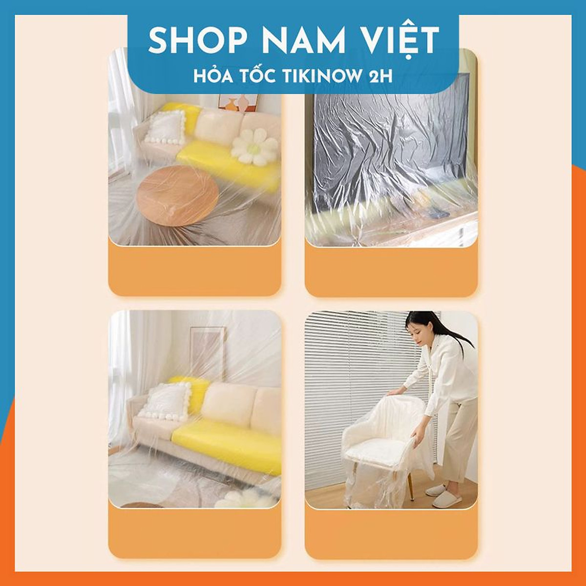 Màng PE Bọc Nội Thất Chống Bụi Chống Nước Khi Thi Công