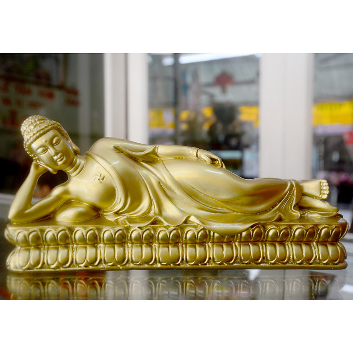 Tượng Đức Phật Thích Ca nhập Niết Bàn ngang 24cm-Nhiều mẫu