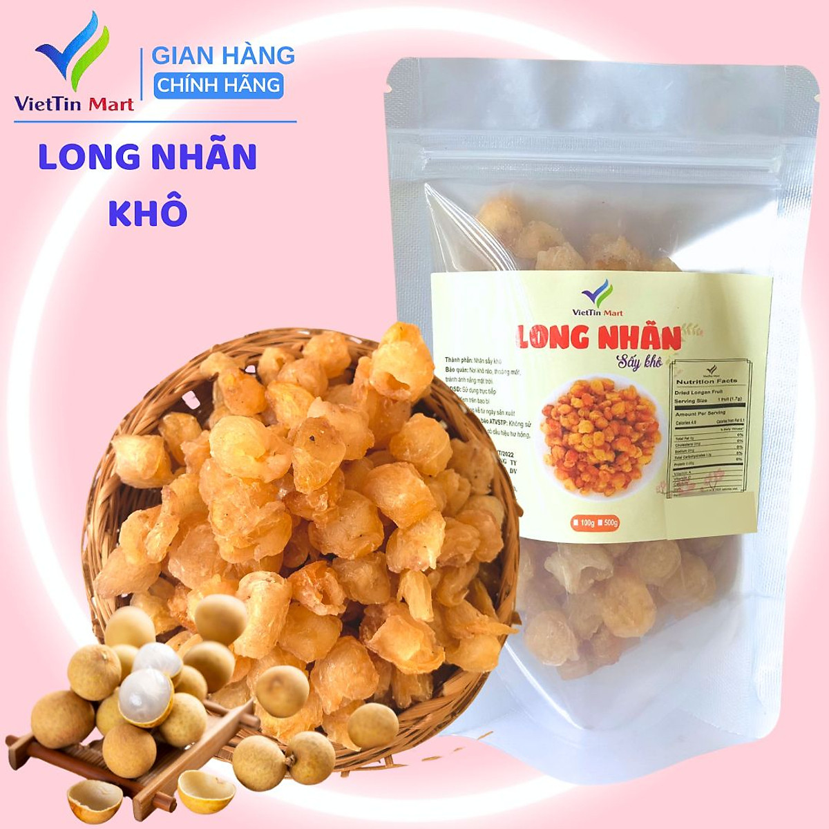 Long Nhãn Hưng Yên Viettin Mart 100G