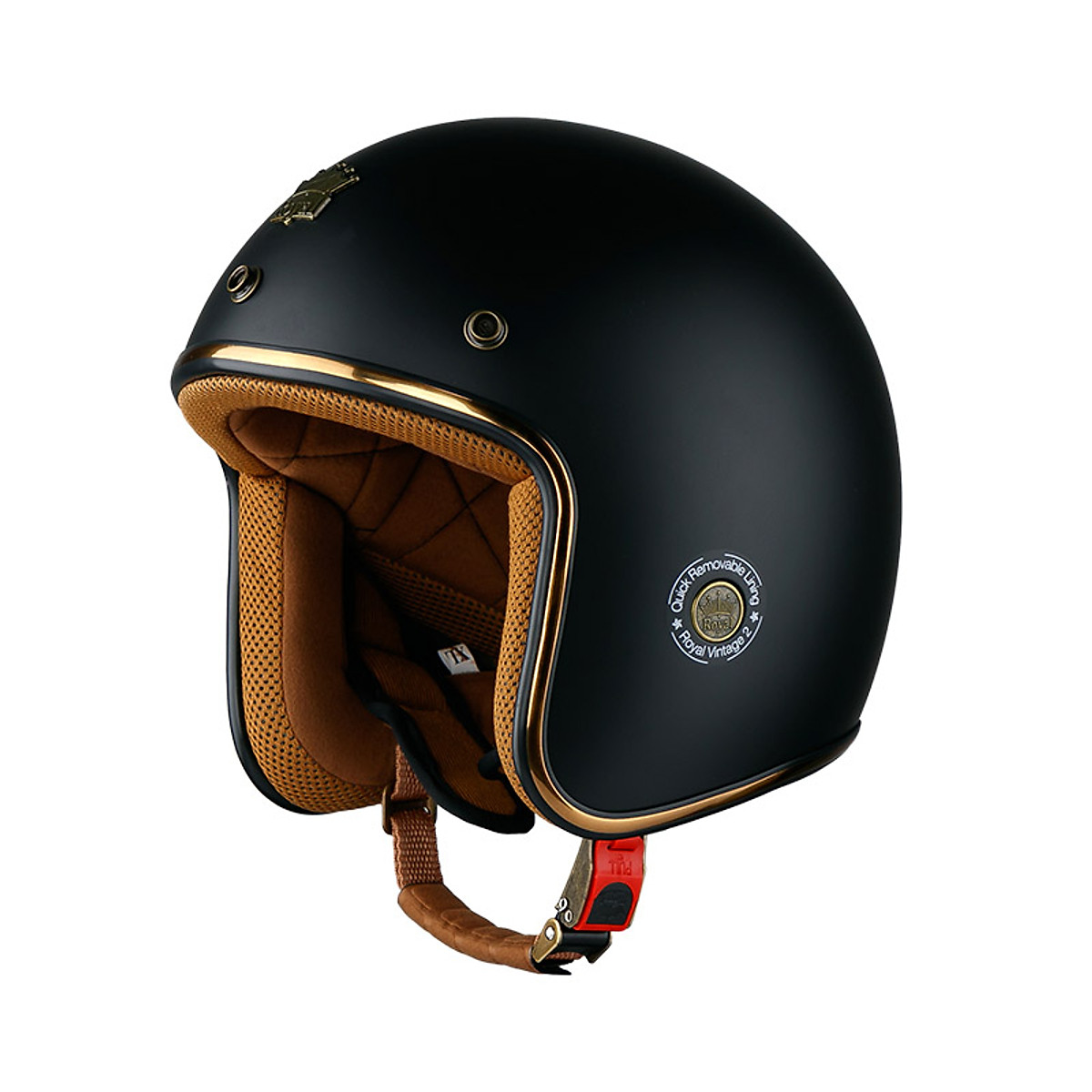 Nón bảo hiểm 3/4 ROYAL M20C đen nhám