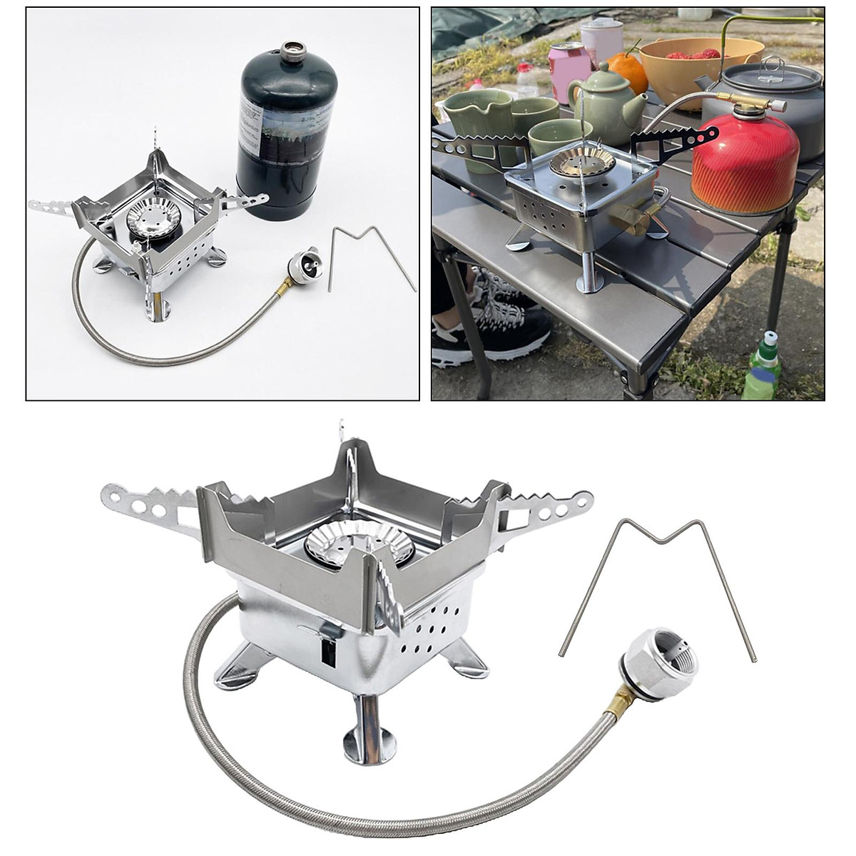 3500W Portable Gas Stove Camping High Efficient Butane Propane Burner Cooker