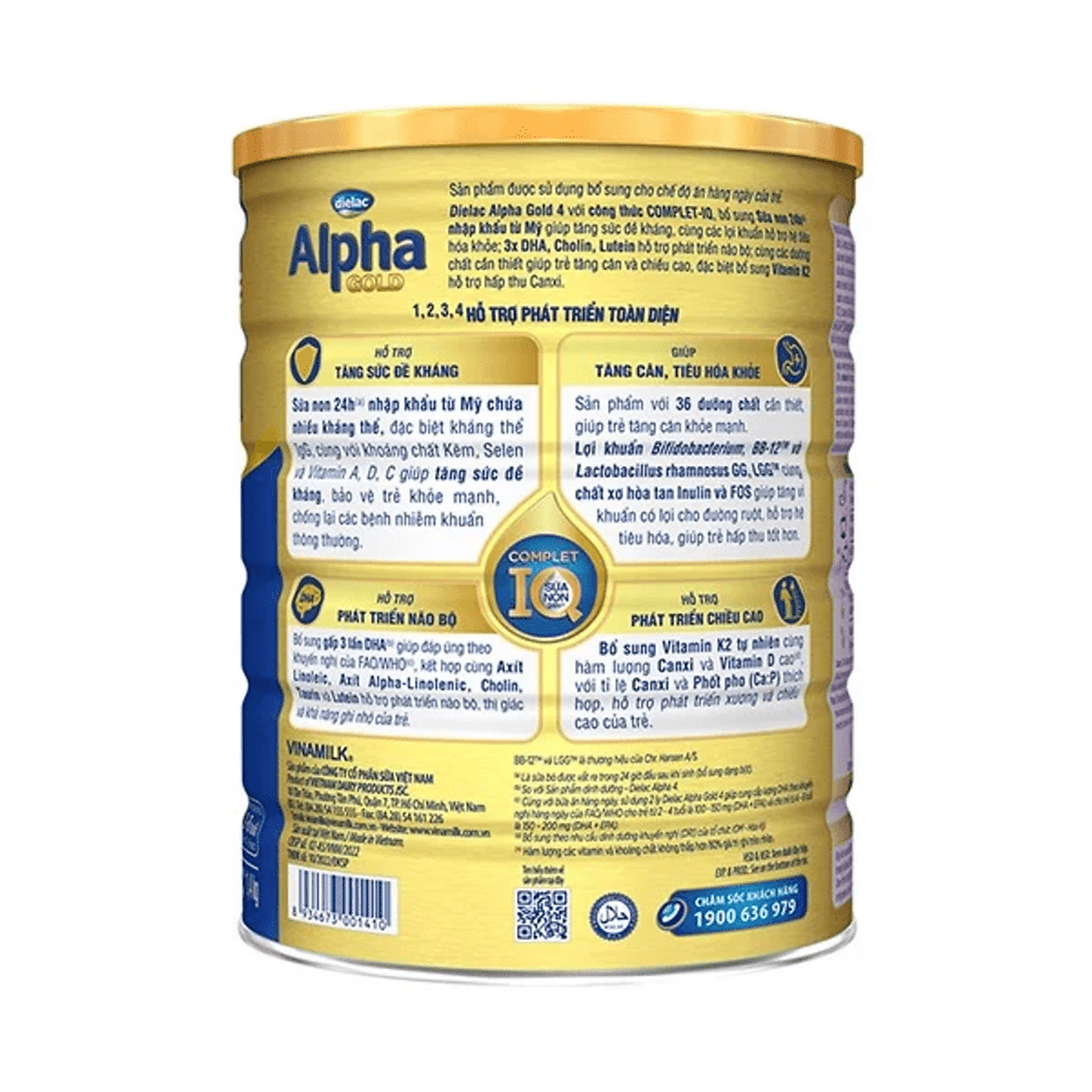 Sữa bột Vinamilk Dielac Alpha Gold 4 1400g (cho trẻ từ 2- 6 tuổi)