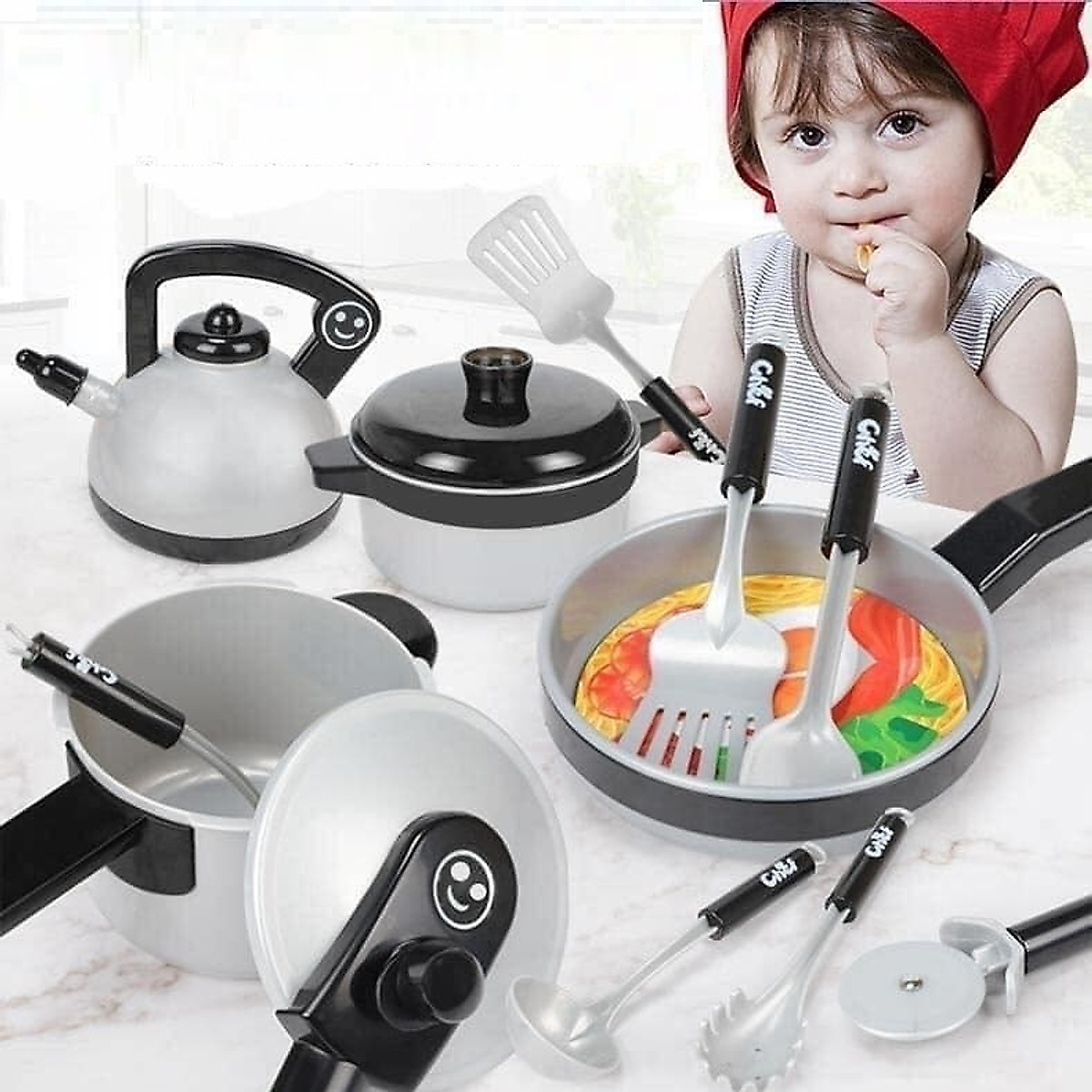 Bộ Đồ Chơi Nấu Ăn 36 Món Cỡ Đại Bằng Nhựa An toàn Cho Bé Yêu - Hàng Loại 1 - Chính Hãng MINIIN