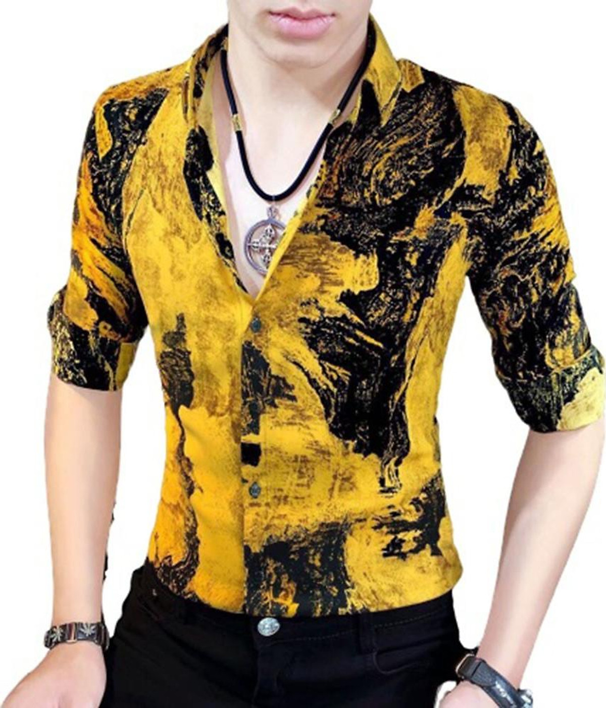 Sơ mi nam nữ cổ V vải lụa Áo sơ mi form rộng Unisex nam nữ tay dài Hàn  Quốc mã SM003  Shopee Việt Nam