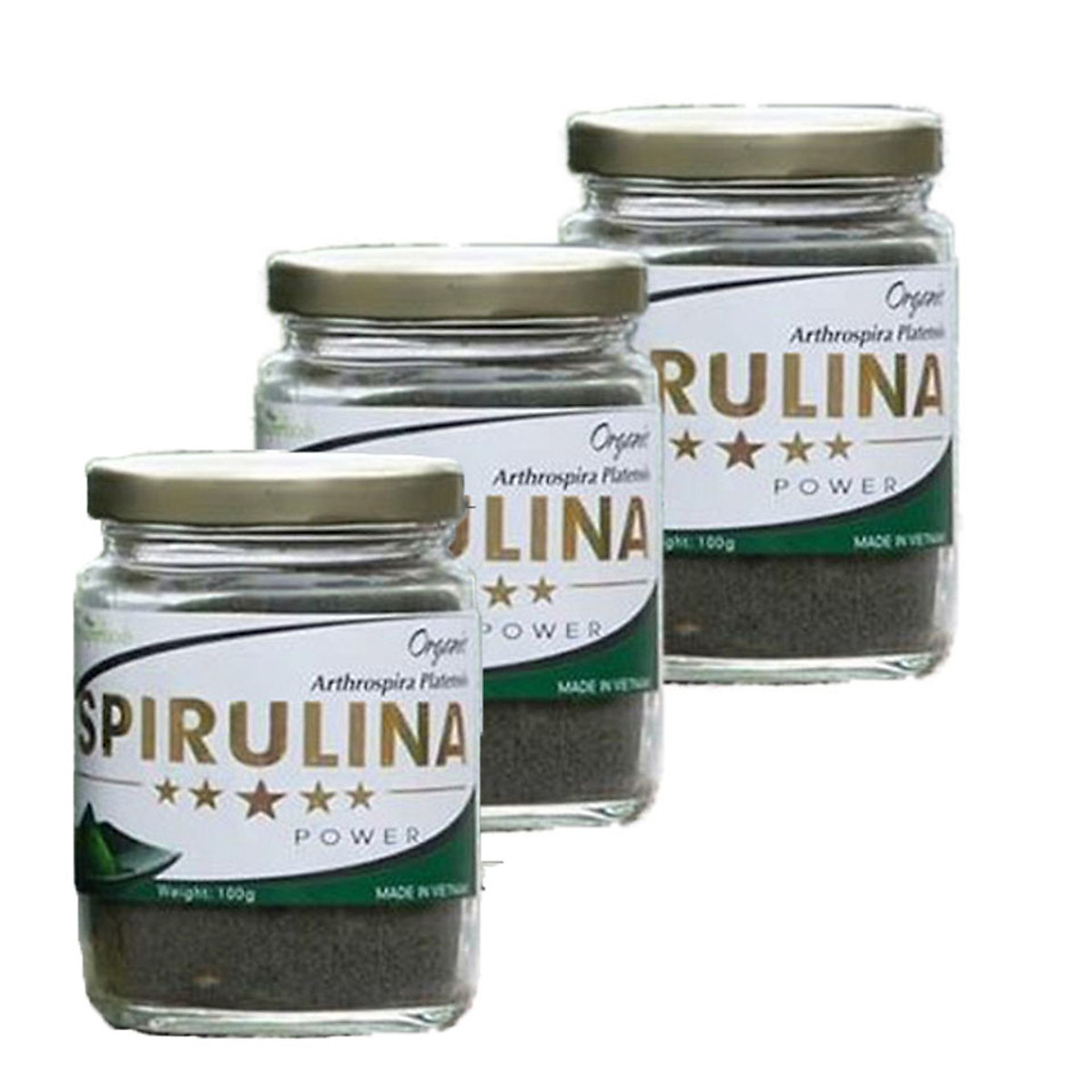 3 Thực phẩm dinh dưỡng Tảo Spirulina Hộp 100g - Dành dành cho người lớn