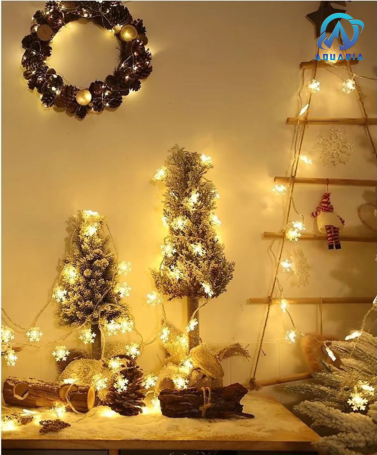 Mua Dây Đèn LED Hoa Tuyết Trang Trí 3m 16 Bông Tuyết tại Aquaria Mua Dây Đèn Led Hoa Tuyết Trang Trí 3M 16 Bông Tuyết Tại Aquaria