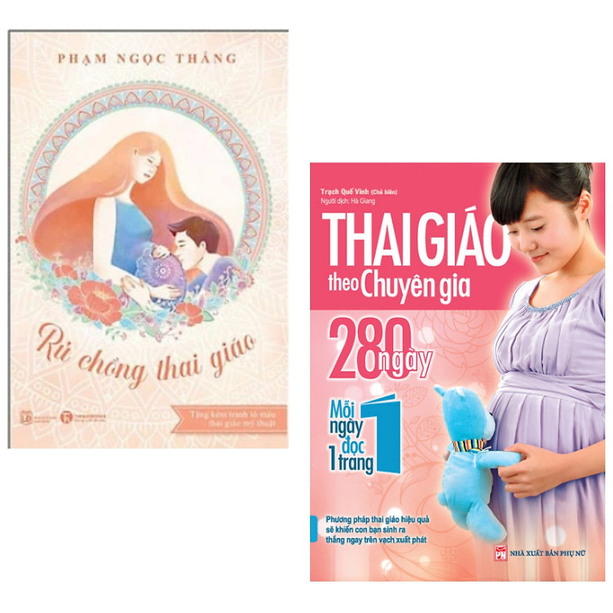 Bộ sách thai giáo cần có: Rủ chồng thai giáo + Thai giáo theo chuyên gia 280 ngày 