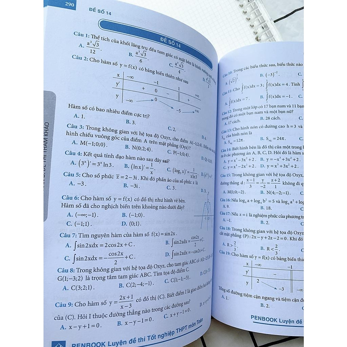 Sách - PENBOOK TOÁN Luyện đề thi Tốt nghiệp THPT quốc gia - bản 2022 - nhà sách Ôn luyện